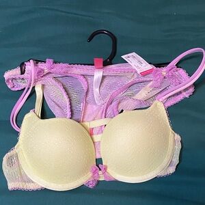 Cosmopolitan Yellow and Lavender Bra Set